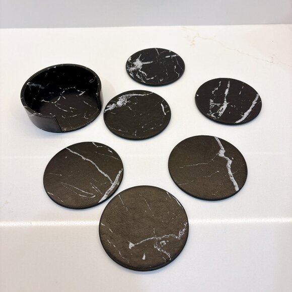 95% NEW LEATHER COASTER - Picture 3 of 4